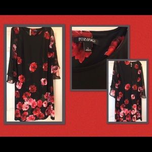 Roz & Ali Women’s Floral Print Dress Large